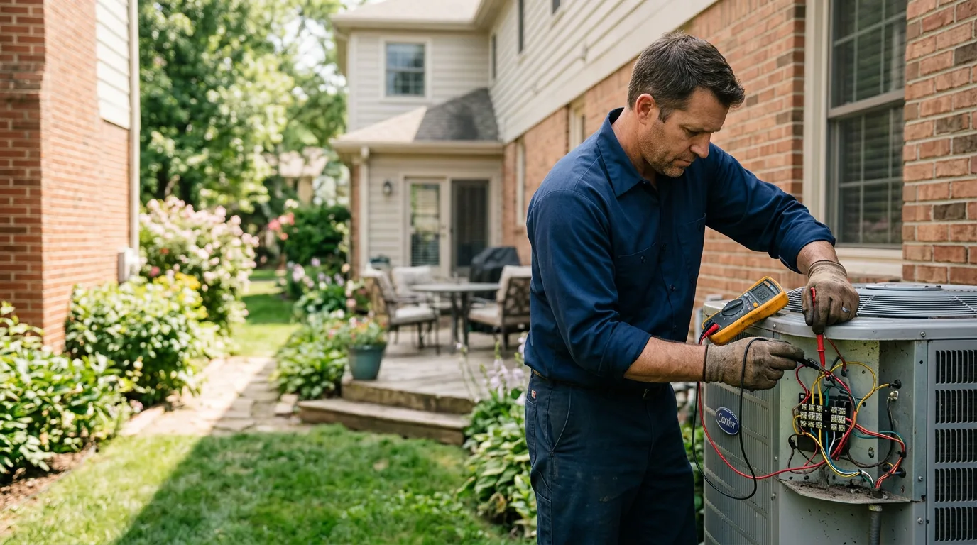HVAC technician working near Midland, SD